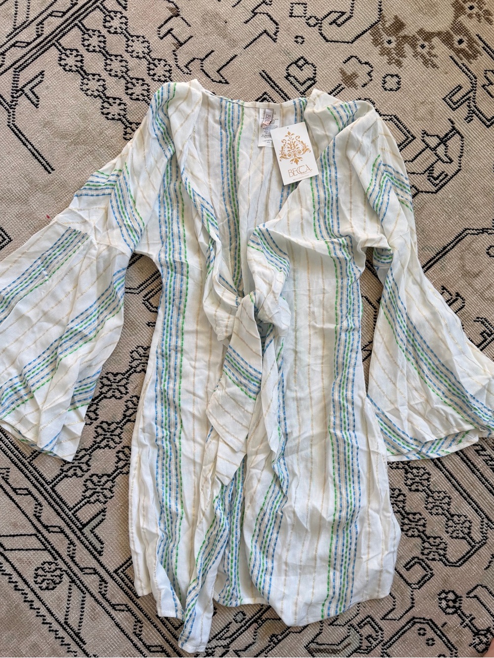 Becca Striped Cover Up Medium NWT